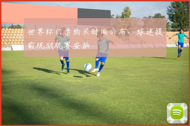 世界杯门票购买时间公布，球迷提前规划观赛安排