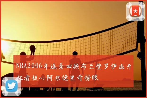 NBA2006年选秀回顾布兰登罗伊成开拓者核心阿尔德里奇榜眼